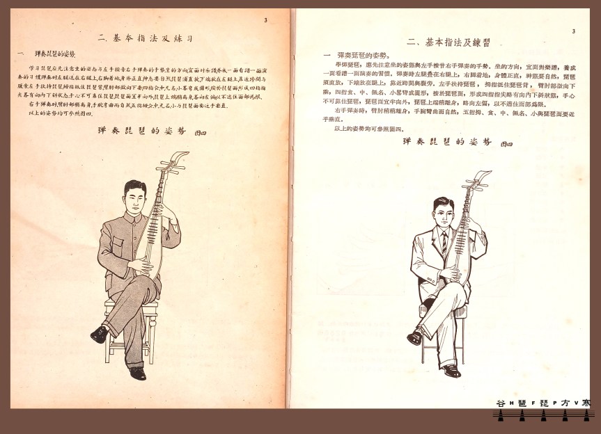 Comment On Ling&Zhou’s “How To Play Pipa" 1: An Illustration Of Two Different Versions / 再談「凌周版」《怎樣彈琵琶》之一：兩個不同印刷本中的一幅插圖